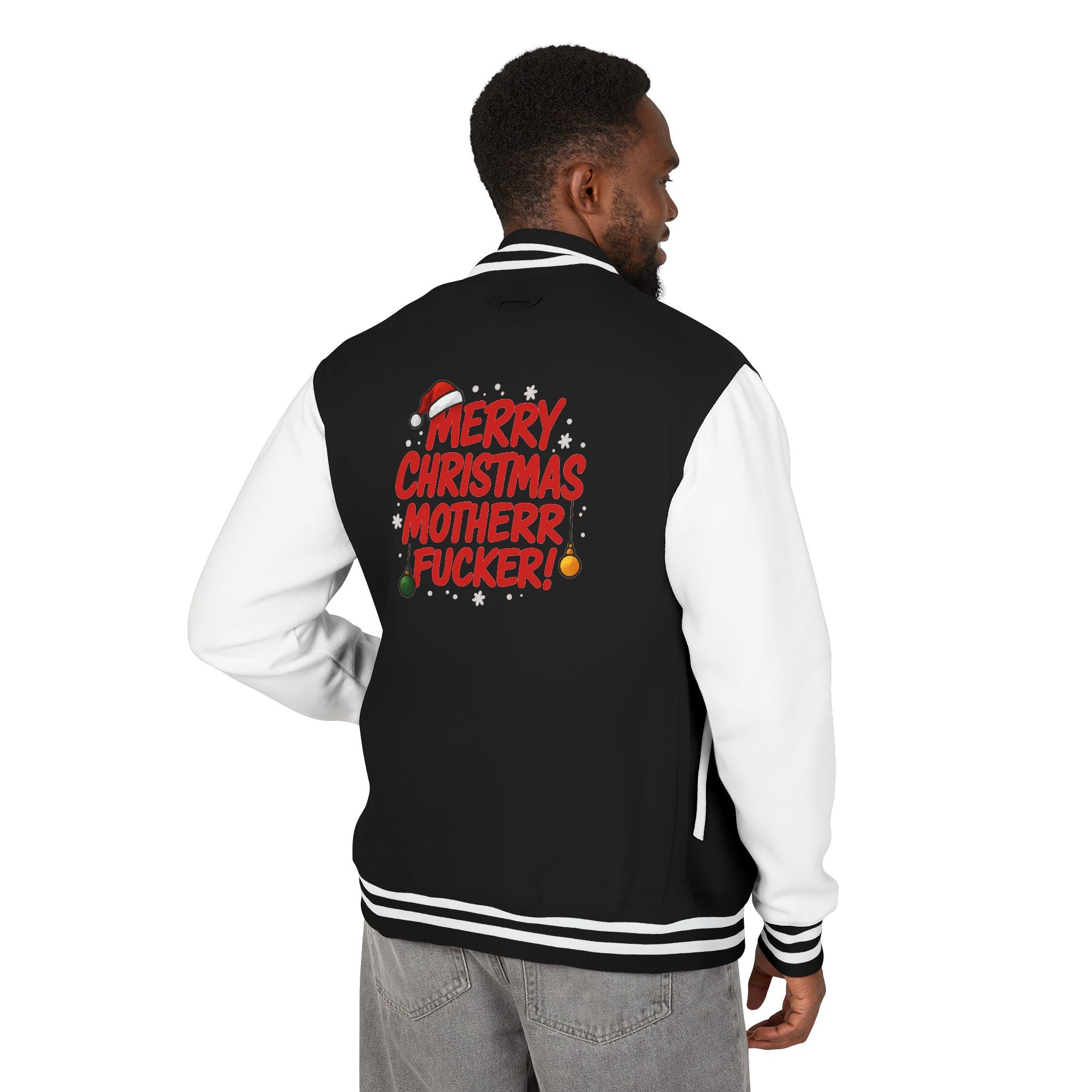 Letterman Jacket — 'Merry Christmas Motherf***er' Holiday Varsity Jacket