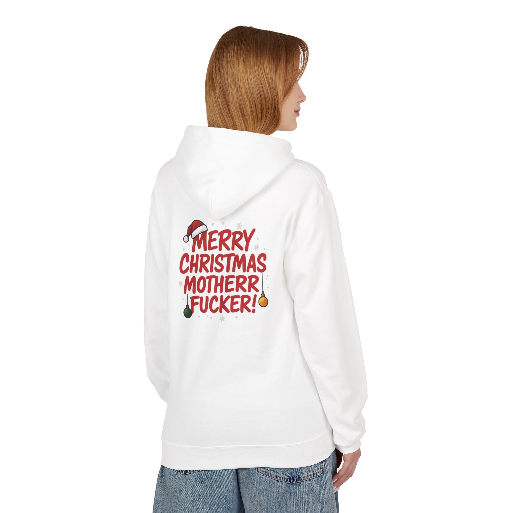 Christmas Hoodie — “Merry Christmas Mother Fucker!” Holiday Graphic Pullover