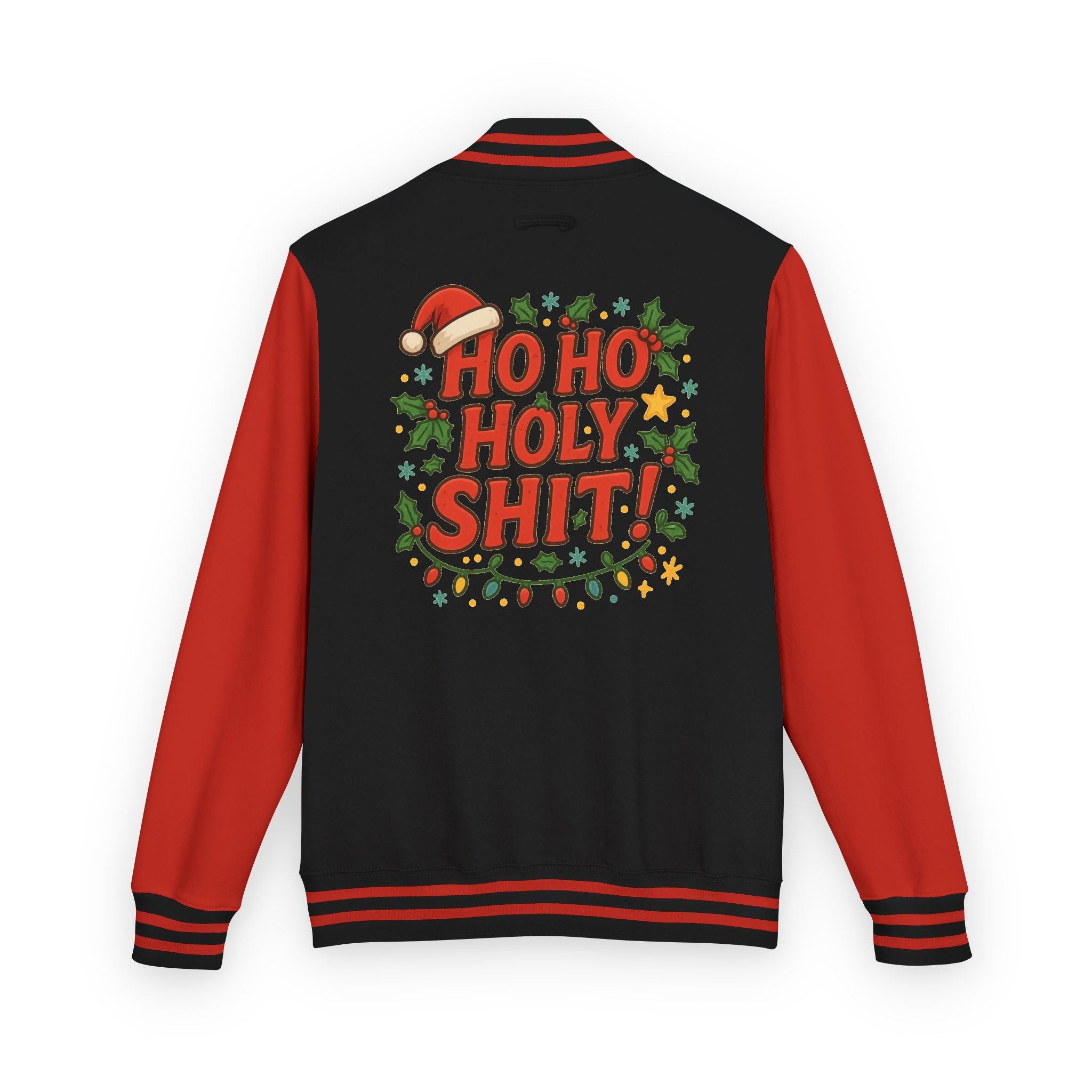 Letterman Jacket — "Ho Ho Holy Sh!t" Funny Christmas Varsity Jacket