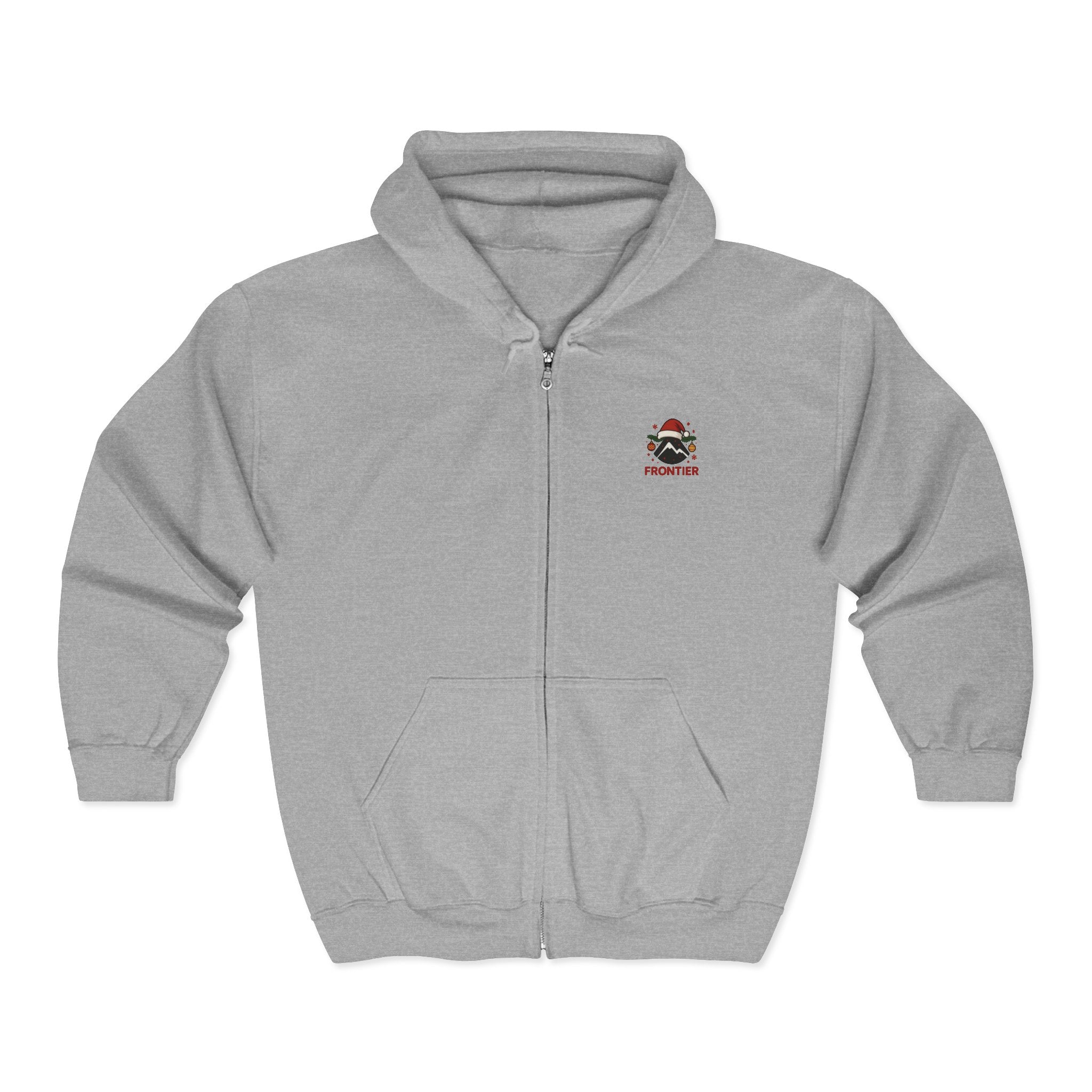 Christmas Zip Hoodie — 'I Like My Holidays Loud' Ugly Sweater Style Zip-Up