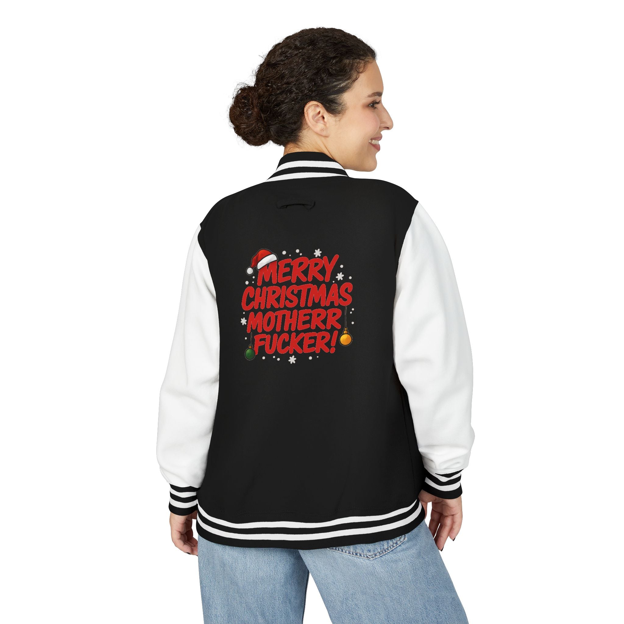 Letterman Jacket — 'Merry Christmas Motherf***er' Holiday Varsity Jacket